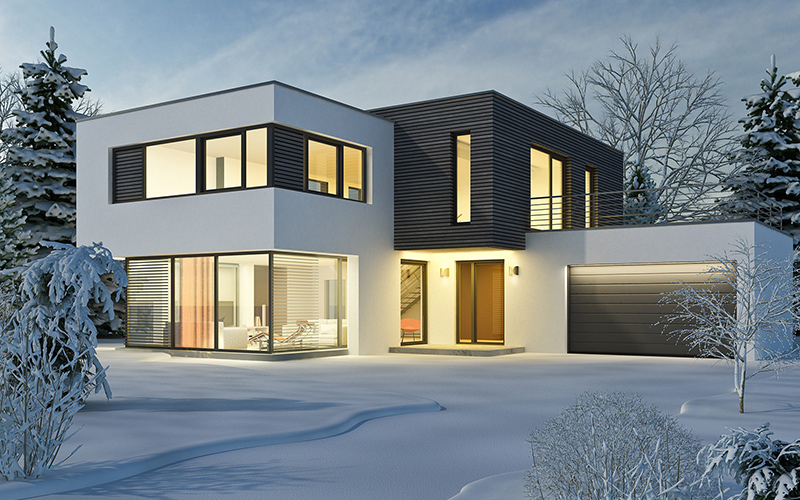 Haus im Winter